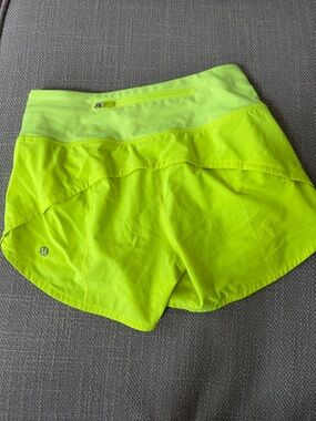 Lemon Neon Yellow Women's Athletic Running Shorts